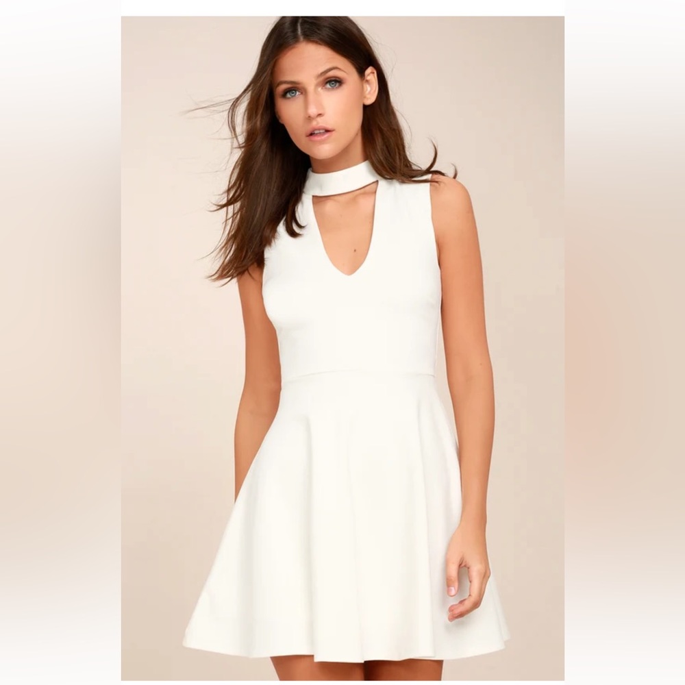 LULUS white skater dress